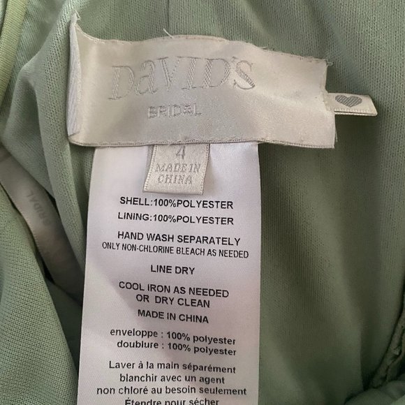 David's Bridal Long Mesh Dress w/ Spaghetti Straps - Picture 5 of 5